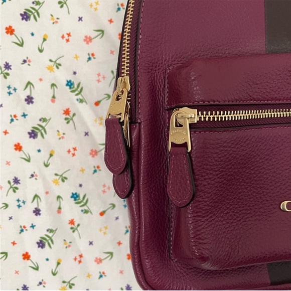 Coach Burgundy Leather Backpack - Picture 3 of 8